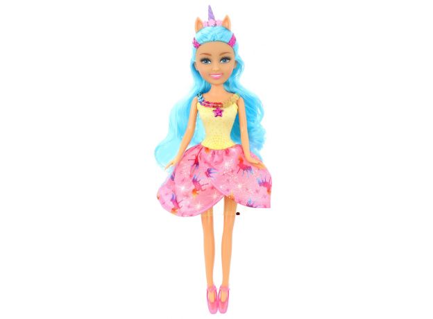 عروسک قیفی یونیکورن Sparkle Girlz مدل Rainbow Unicorn (با موی آبی), image 2