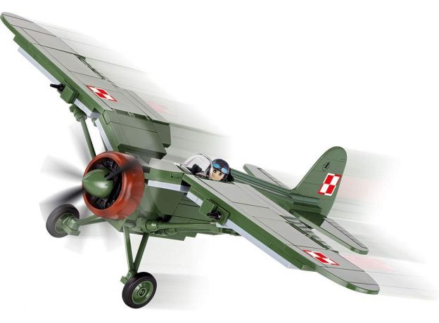 بلاک ساختنی کوبی مدل هواپیمای جنگنده PZL P.11C, image 3