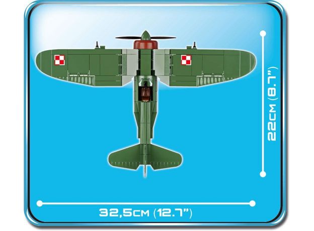 بلاک ساختنی کوبی مدل هواپیمای جنگنده PZL P.11C, image 6