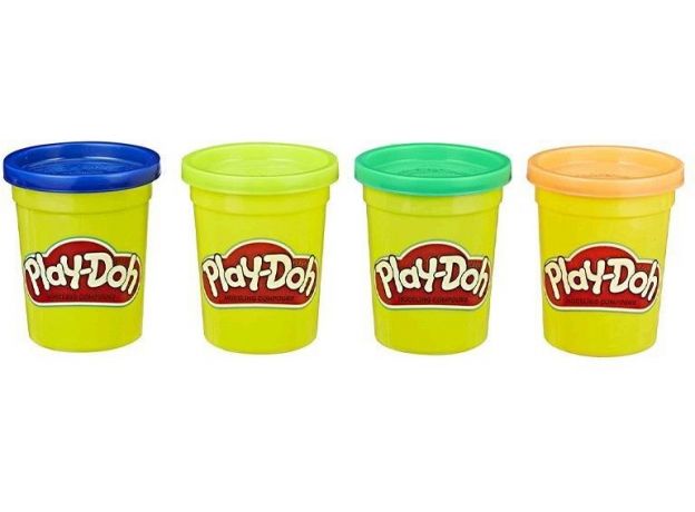 پک 4 تایی خمیربازی Play Doh (سرمه ای - سبز کم رنگ - سبز پر رنگ - نارنجی), تنوع: B5517EU4-4 Colors Prehistory, image 3