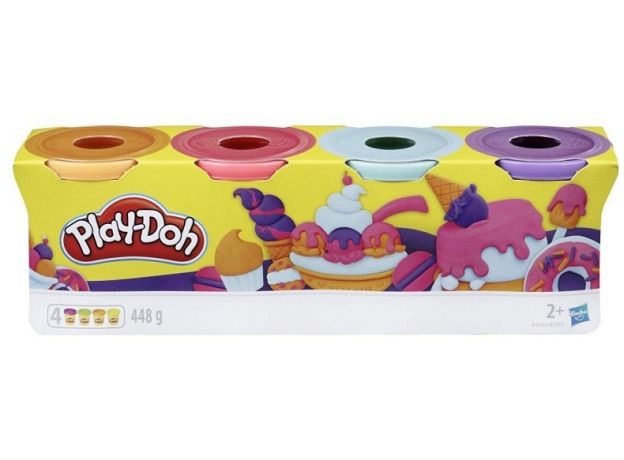 پک 4 تایی خمیربازی Play Doh (کرم - صورتی - آبی - بنفش), تنوع: B5517EU4-4 Colors Ice Cream, image 