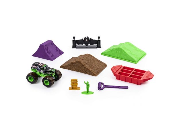 ماشین Monster Jam Dirt مدل Grave Digger همراه با Kinetic Sand, image 4