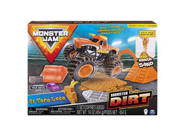 ماشین Monster Jam Dirt مدل El Toro Loco همراه با Kinetic Sand, image 