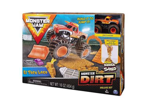 ماشین Monster Jam Dirt مدل El Toro Loco همراه با Kinetic Sand, image 2