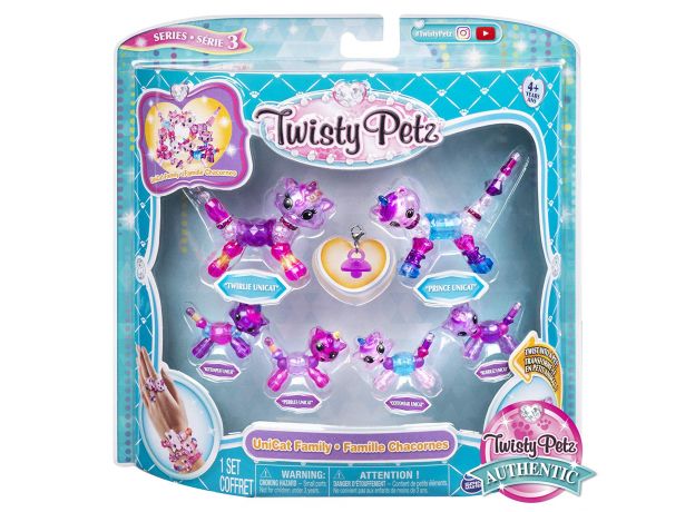 پک 6 تایی دستبندهای درخشان Twisty Petz مدل Unicat Family, image 