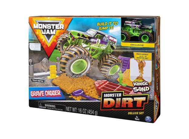 ماشین Monster Jam Dirt مدل Grave Digger همراه با Kinetic Sand, image 2