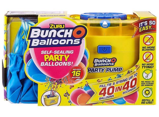 پارتی پمپ بانچ و بالون با بادکنک Bunch O Balloons آبی, تنوع: 56174-Balloon Pump Blue, image 