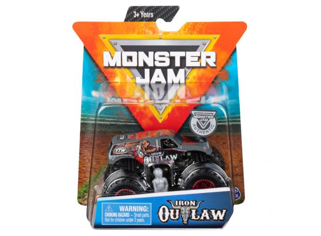 ماشین Monster Jam مدل Iron Outlaw با مقیاس 1:64 به همراه آدمک, image 