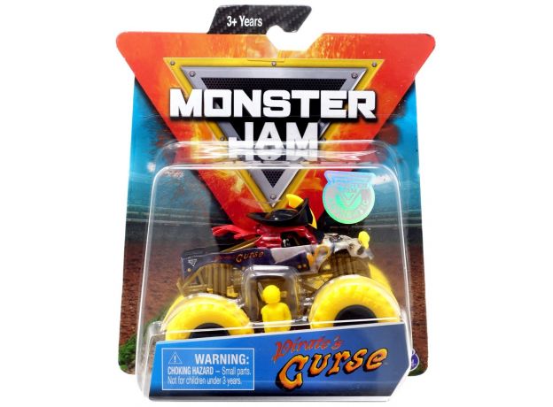 ماشین Monster Jam مدل Pirate's Curse با مقیاس 1:64 به همراه آدمک, image 