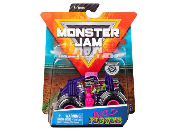 ماشین Monster Jam مدل Wild Flower با مقیاس 1:64 به همراه آدمک, image 