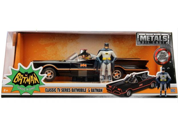 ماشین و فیگور فلزی بتمن (Batman 1966 Classic Batmobile), image 