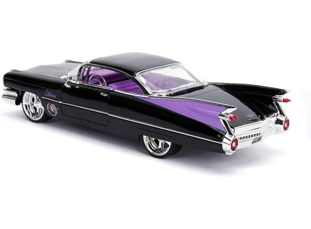 ماشین فلزی کادیلاک مدل 1959 Cadillac Coupe Deville و فیگور فلزی CatWoman با مقیاس 1:24, image 6