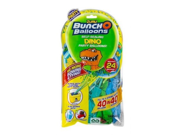 پک 24 تایی بادکنک بانچ و بالون Bunch O Balloons مدل Dino (سبز-آبی-نیلی), image 