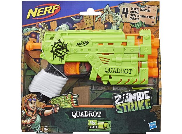 تفنگ نرف Nerf مدل Zombie Strike Quadrot, image 