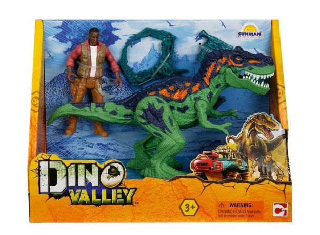 ست بازی شکارچیان دایناسور Dino Valley مدل Ranger and Dinosaur, تنوع: 542015-Dinosaur Set Green, image 