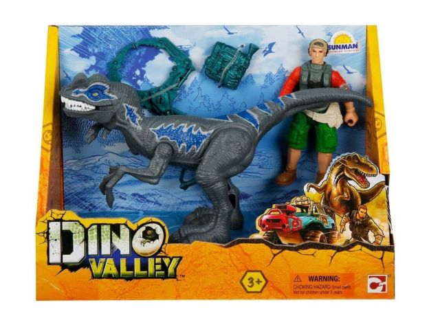 ست بازی شکارچیان دایناسور Dino Valley مدل Ranger and Dinosaur, تنوع: 542015-Dinosaur Set Gray, image 