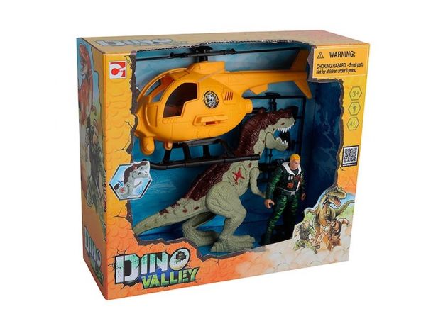 ست بازی شکارچیان دایناسورDino Valley  مدل Helicopter Dinosaur, image 