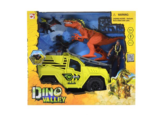 ست بازی شکارچیان دایناسور Dino Valley مدل Dinosaur Hunter With Jeep, image 