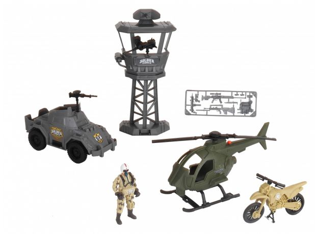 ست بازی هلیکوپتر و ماشین سربازهای Soldier Force مدل Air Falcon Patrol, image 3