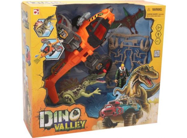 ست بازی شکارچیان دایناسورDino Valley  مدل Steel Hawk and Dino, image 