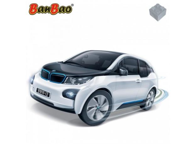 ماشین عقب‌کش BMW I3 سیاه و سفید (سری ماشین‌سازی), image 