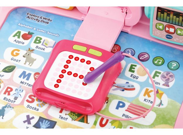 میز و صندلی 4 حالته موزیکال صورتی Vtech, image 10