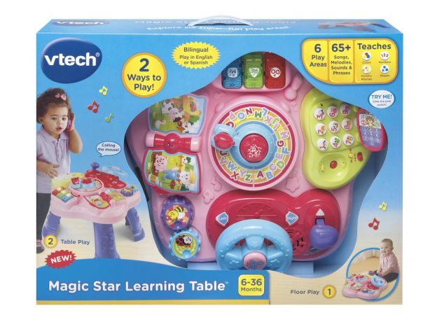 میز بازی دو حالته ستاره‌ای صورتی Vtech, تنوع: 181550vt-Pink, image 