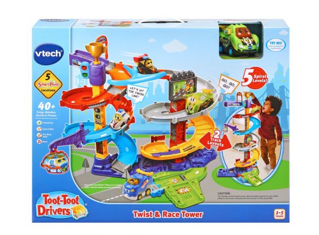 پیست مسابقه مارپیچ 2 در 1 مدل Toot Toot Smart Wheels Vtech, image 