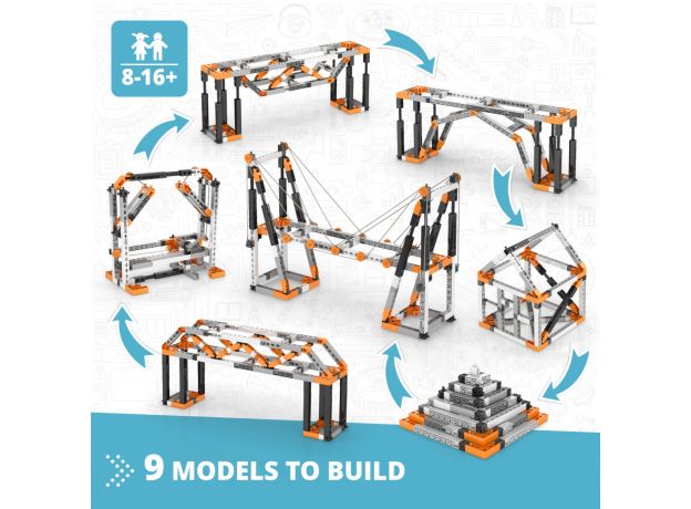 بلاک ساختنی Engino استیم 9 در 1 مدل پل سازی, image 2