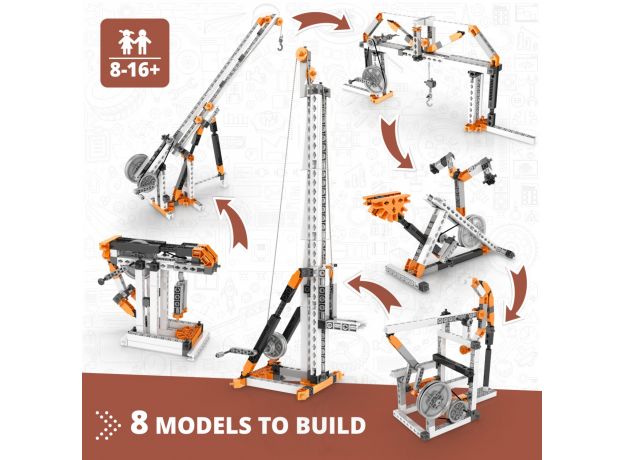 بلاک ساختنی Engino استیم 8 در 1 مدل سازه های مکانیکی, image 3