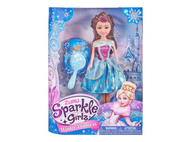 عروسک 26 سانتی پرنسس برفی Sparkle Girlz مدل Winter Princess (با دامن  آبی), image 