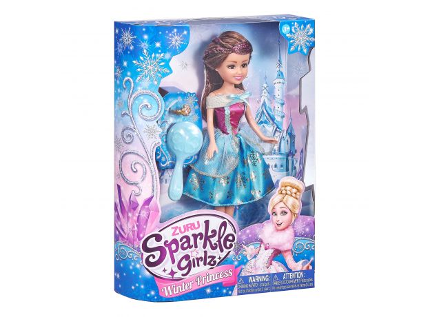 عروسک 26 سانتی پرنسس برفی Sparkle Girlz مدل Winter Princess (با دامن  آبی), image 4