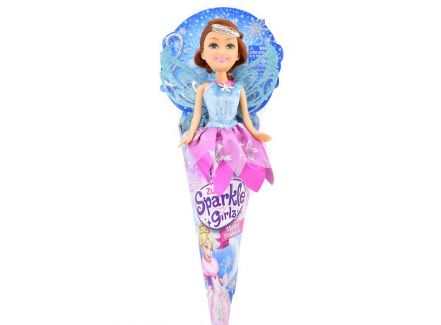 عروسک قیفی پرنسس برفی Sparkle Girlz مدل Winter Princess (با لباس آبی), image 