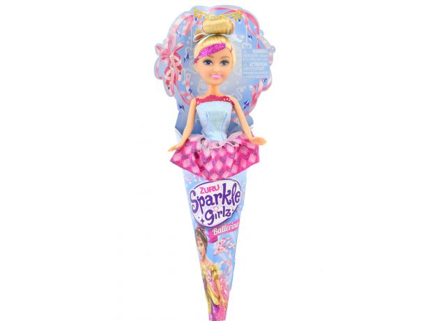 عروسک قیفی Sparkle Girlz مدل Ballerina (با لباس آبی), image 