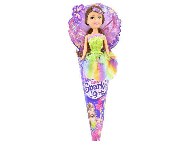 عروسک قیفی پری Sparkle Girlz مدل Fairy (با لباس سبز), image 