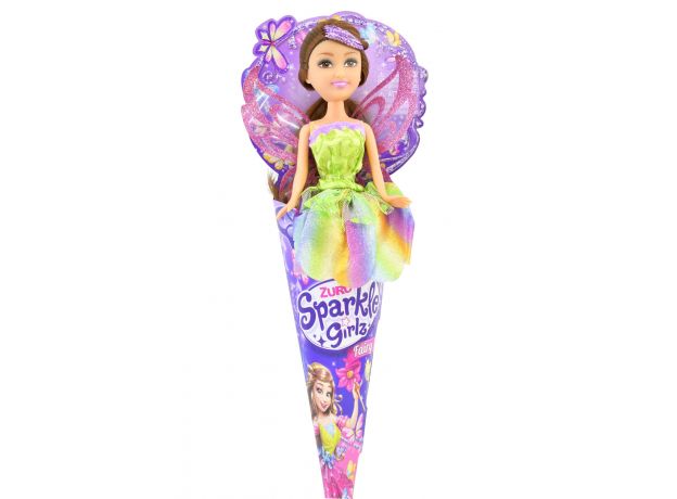 عروسک قیفی پری Sparkle Girlz مدل Fairy (با لباس سبز), image 