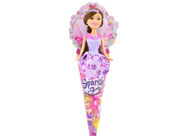 عروسک قیفی پرنسسی Sparkle Girlz مدل Princess (با لباس بنفش), image 