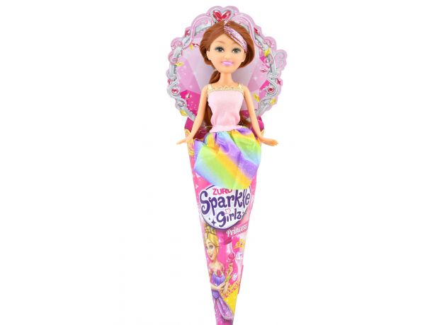 عروسک قیفی پرنسسی Sparkle Girlz مدل Princess (با دامن رنگین کمانی), image 