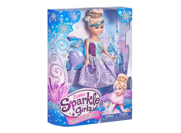 عروسک 26 سانتی پرنسس برفی Sparkle Girlz مدل Winter Princess (با دامن بنفش), image 3