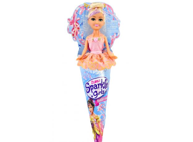 عروسک قیفی Sparkle Girlz مدل Ballerina (با لباس صورتی), image 