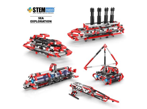 بلاک ساختنی Engino استیم هیرو 5 در 1 مدل اکتشافات دریایی, image 3