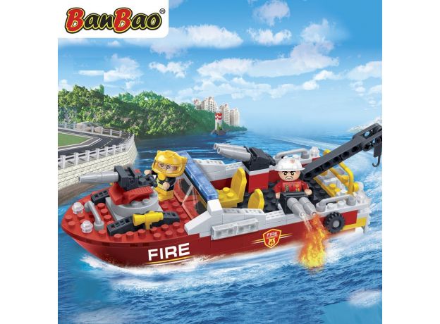 بلاک ساختنی بن بائو مدل قایق آتش‌نشانی, image 3
