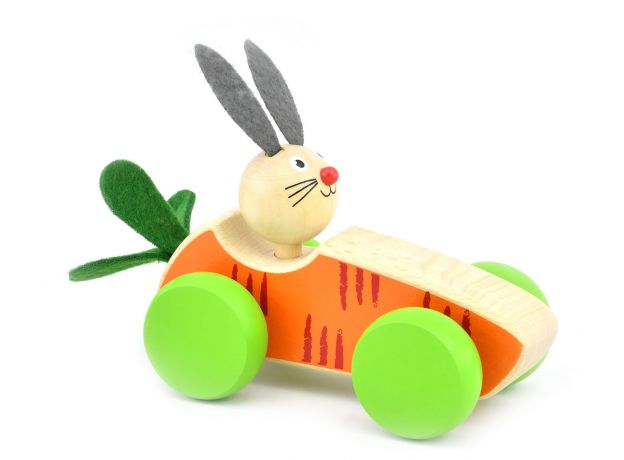 ماشین هویجی چوبی پیکاردو با خرگوش راننده, تنوع: BZ-01-C-PD-Carrot, image 