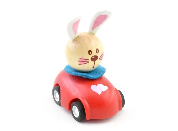 ماشین عقب‌کش چوبی پیکاردو با خرگوش راننده, image 