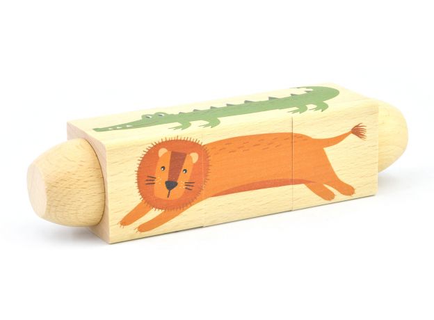 پازل چرخشی چوبی پیکاردو با طرح حیوانات, image 2