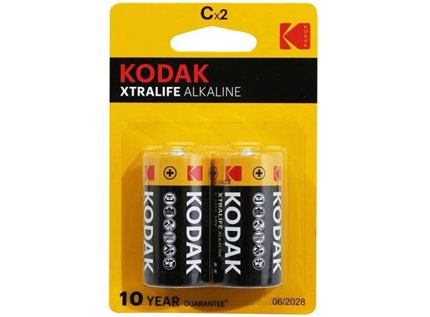 باتری C سایز آلکالاین Kodak بسته 2 عددی, image 
