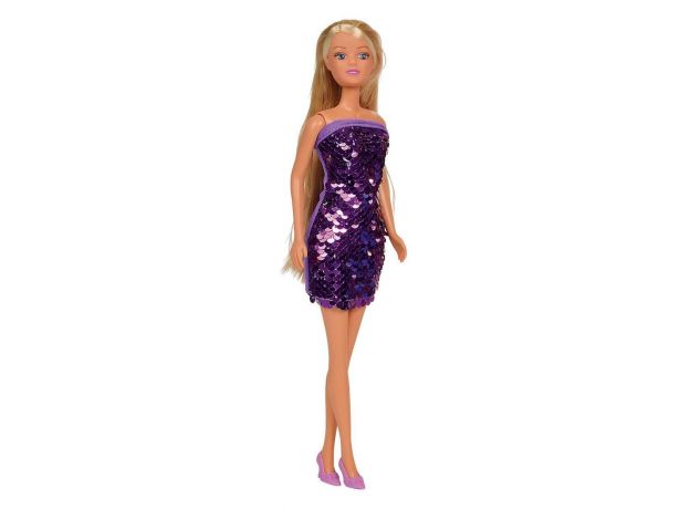 عروسک 29 سانتی Steffi Love با لباس پولکی بنفش, تنوع: 105733366-Swap Fashion Purple, image 
