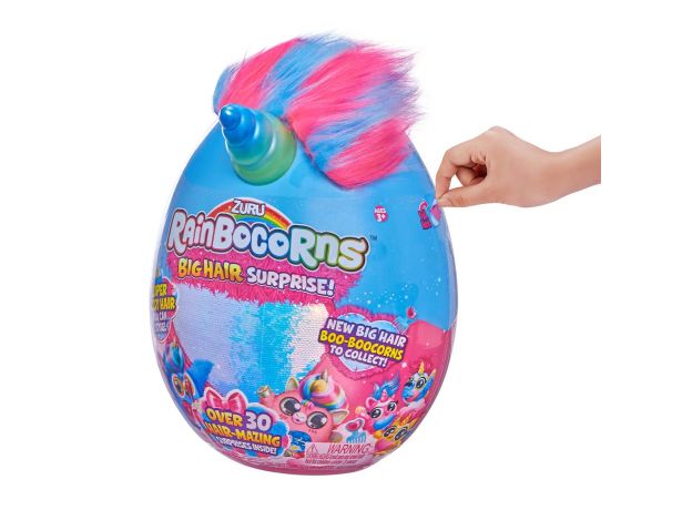 عروسک سورپرایزی رینبوکورنز RainBocoRns سری Big Hair Surprise با شاخ آبی و سبز, تنوع: 9213-Blue and Green, image 11