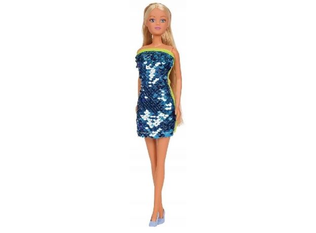 عروسک 29 سانتی Steffi Love با لباس پولکی  آبی, تنوع: 105733366-Swap Fashion Blue, image 