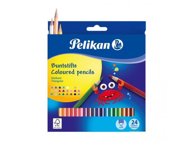مداد رنگی 24 رنگ پلیکان, image 